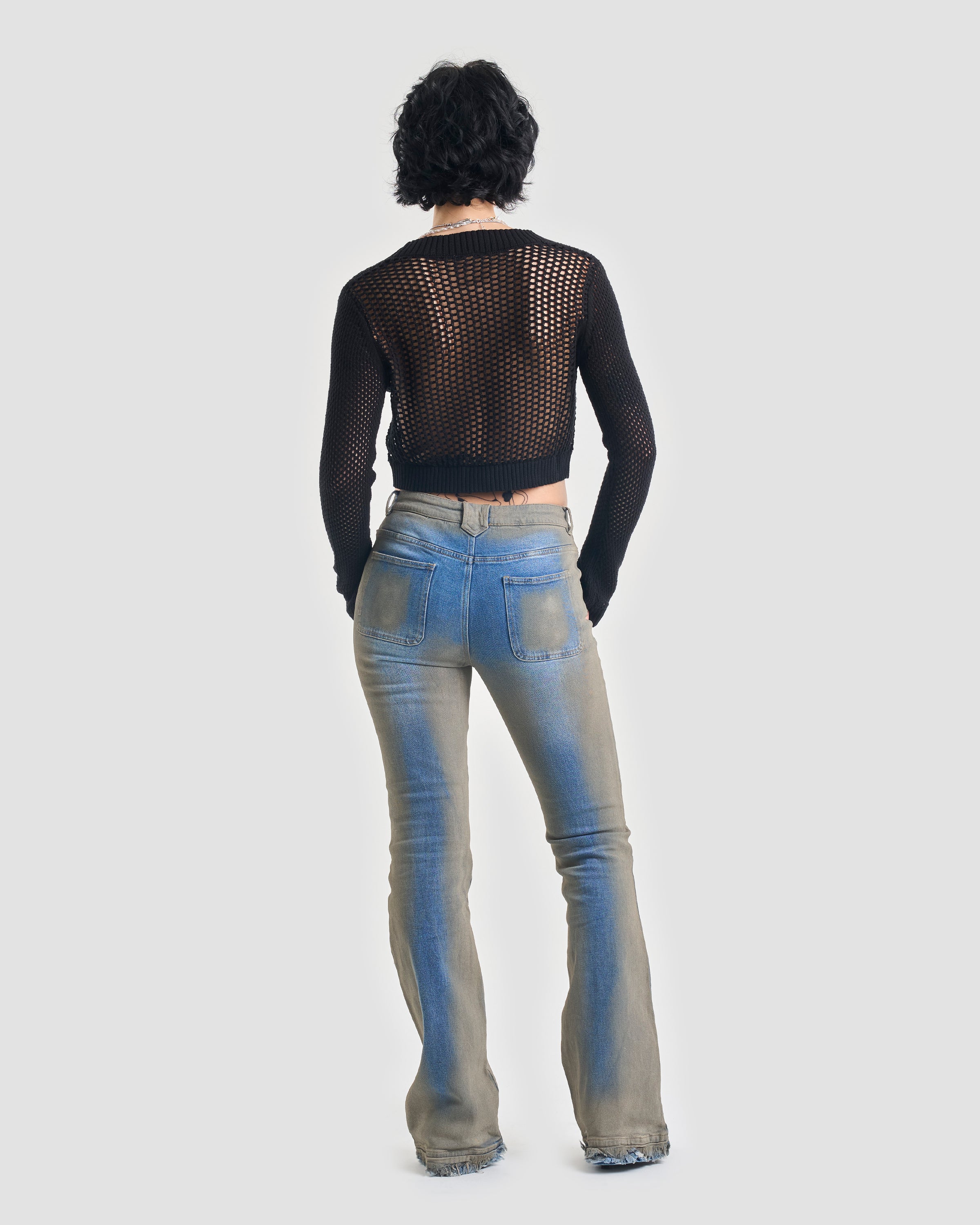 Eclipse Cropped Crochet Cardigan
